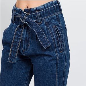 AMERICAN BAZI HIGH WAIST PAPER BAG DENIM (M)